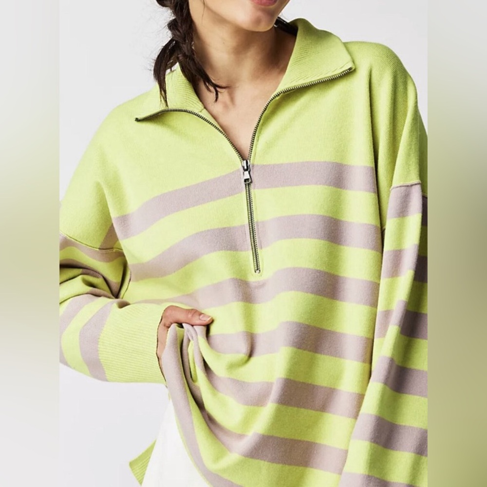 Free People Coastal Stripe Pullover